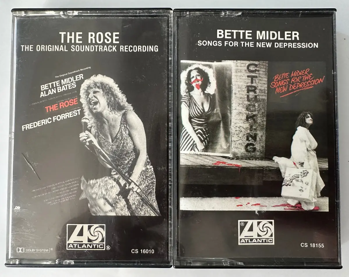 Bette Midler 2 Cassettes Tapes -- The Rose (Soundtrack) Songs For The New Depression 1