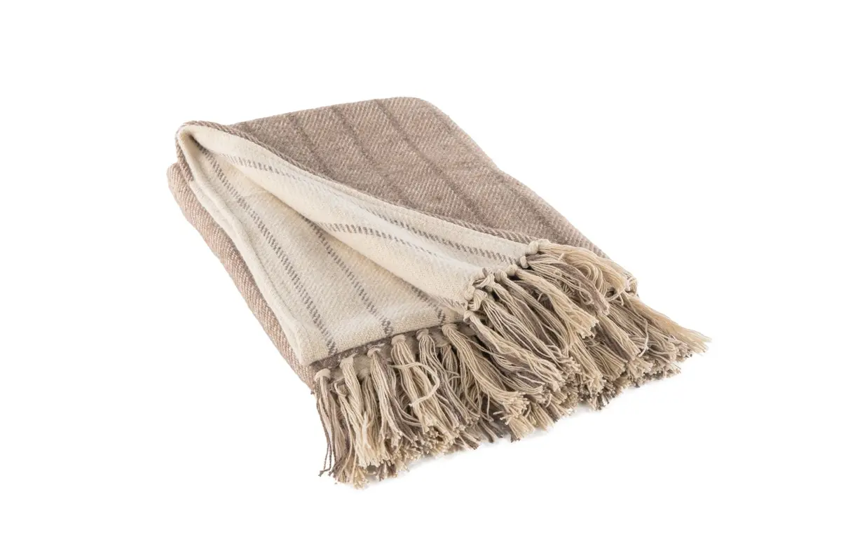 Plaid Alma Taupe 130 X 160 Cm 1