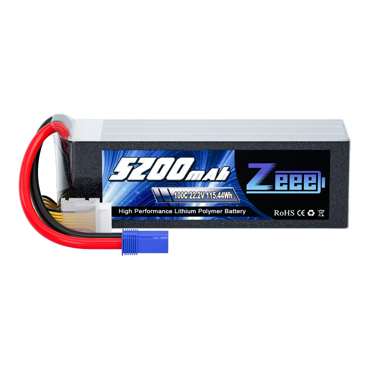 Zeee 6S Lipo Battery 5200Mah 22.2V 100C Soft Pack Lipos With Ec5 Connector Rc Battery For Rc Car Truck Airplane Helicopter Quadcopter Boat 1