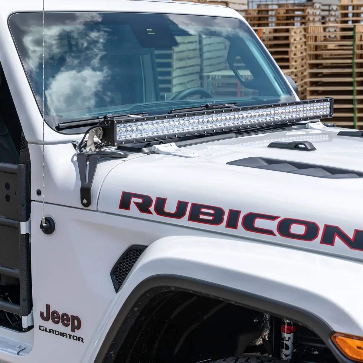 Aries 1501306 Led Light Bar For Jeep Wrangler Jl, Gladiator And Windshield Brackets, 50-Inch, 24,000-Lumen Combo Beam 1
