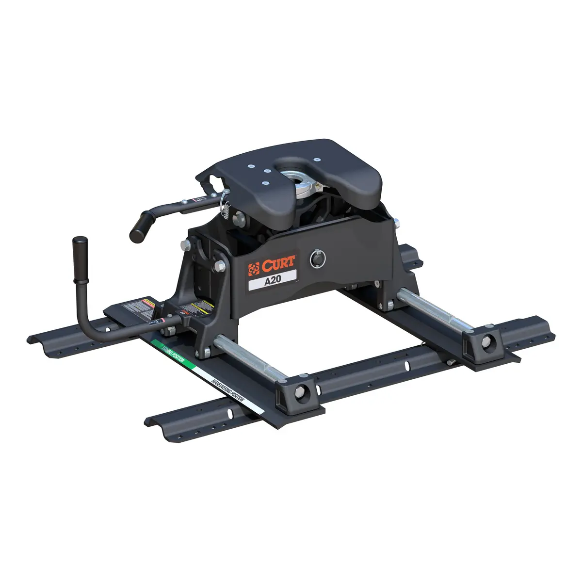 Curt 16641 A20 5Th Wheel Slider Hitch With Base Rails For Short Bed Trucks, 20,000 Lbs. 1