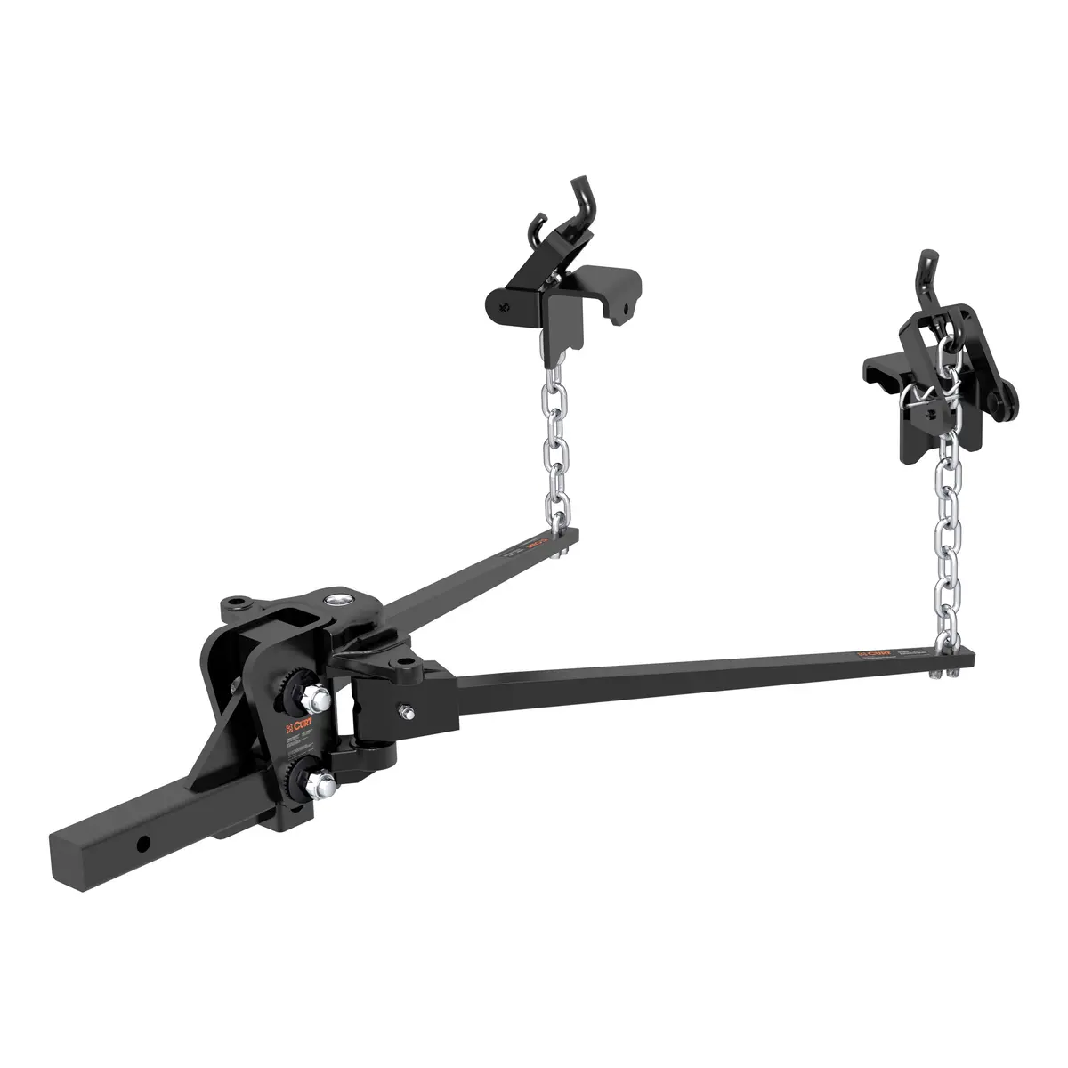 Curt 17332 Short Trunnion Bar Weight Distribution Hitch, Up To 10,000 Lbs., 2-Inch Shank 1