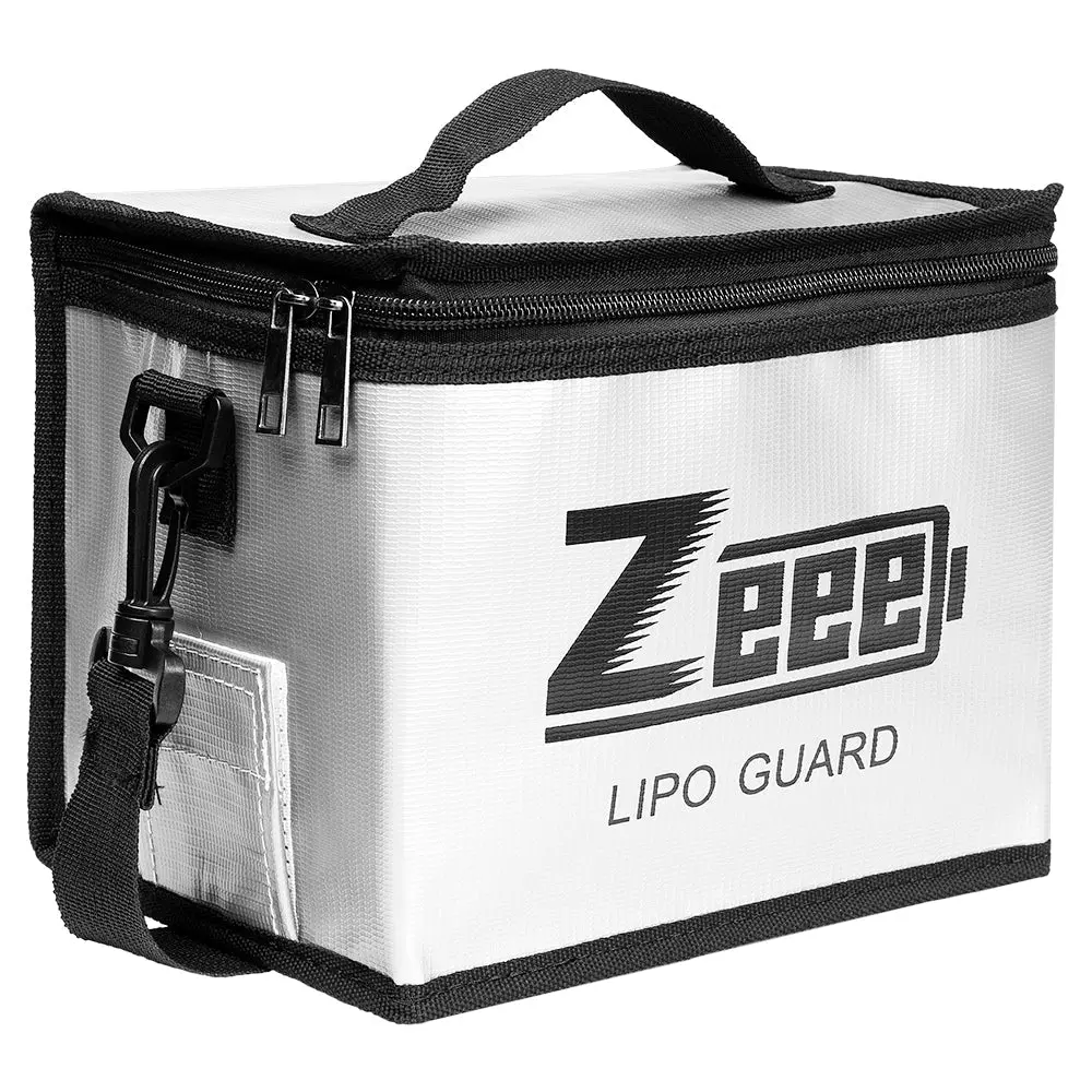 Zeee Lipo Safe Bag Fireproof Explosionproof Bag Large Capacity Lipo Battery Storage Guard Safe Pouch For Charge & Storage(8.46 X 6.5 X 5.71 In) 1