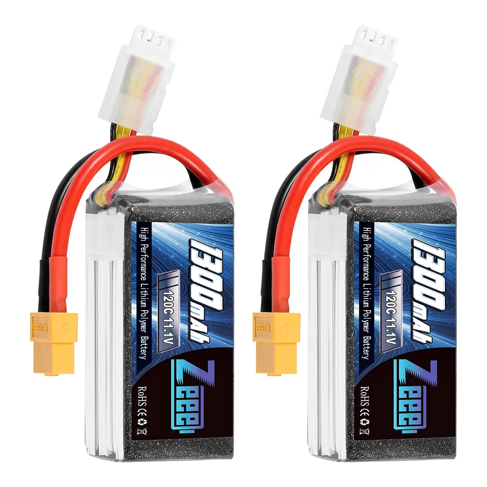 Zeee 3S Lipo Battery 1300Mah 11.1V 120C Graphene Battery With Xt60 Plug For Fpv Rc Car Rc Models(2 Pack) 1