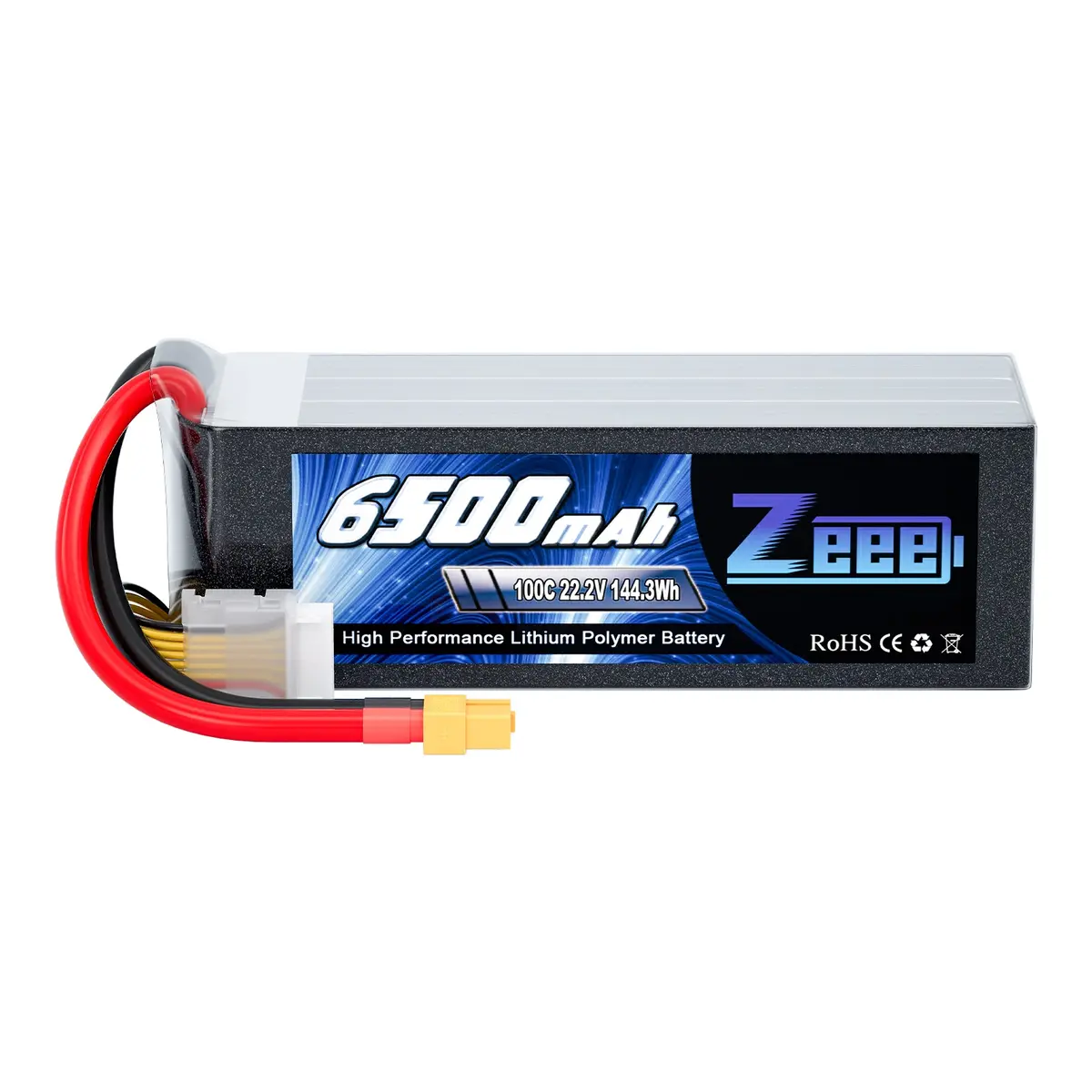 Zeee 6S Lipo Battery 6500Mah 22.2V 100C With Xt60 Connector Soft Pack Rc Battery For Rc Car Truck Rc Airplane Helicopter Quadcopter Boat 1