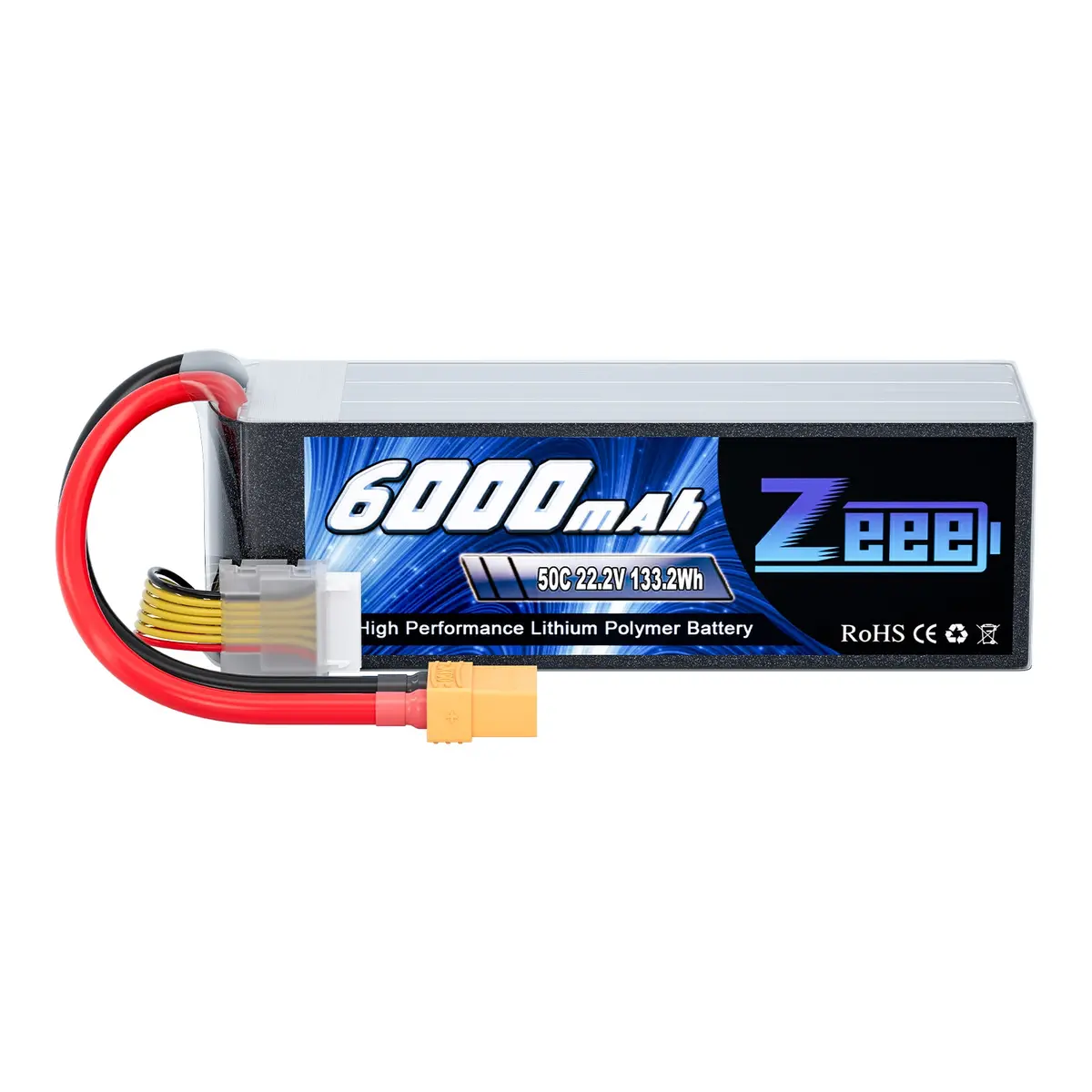 Zeee 6S Lipo Battery 6000Mah 50C 22.2V With Xt90 Plug Soft Case For Dji Airplane Rc Car 1
