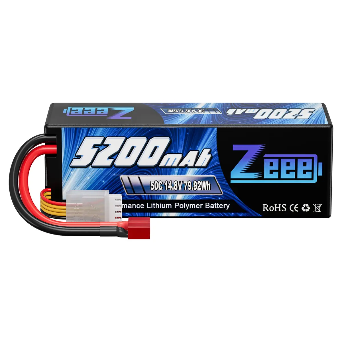 Zeee 4S Lipo Battery 5200Mah 14.8V 50C Hard Case Deans Plug For Rc Car Rc Model 1
