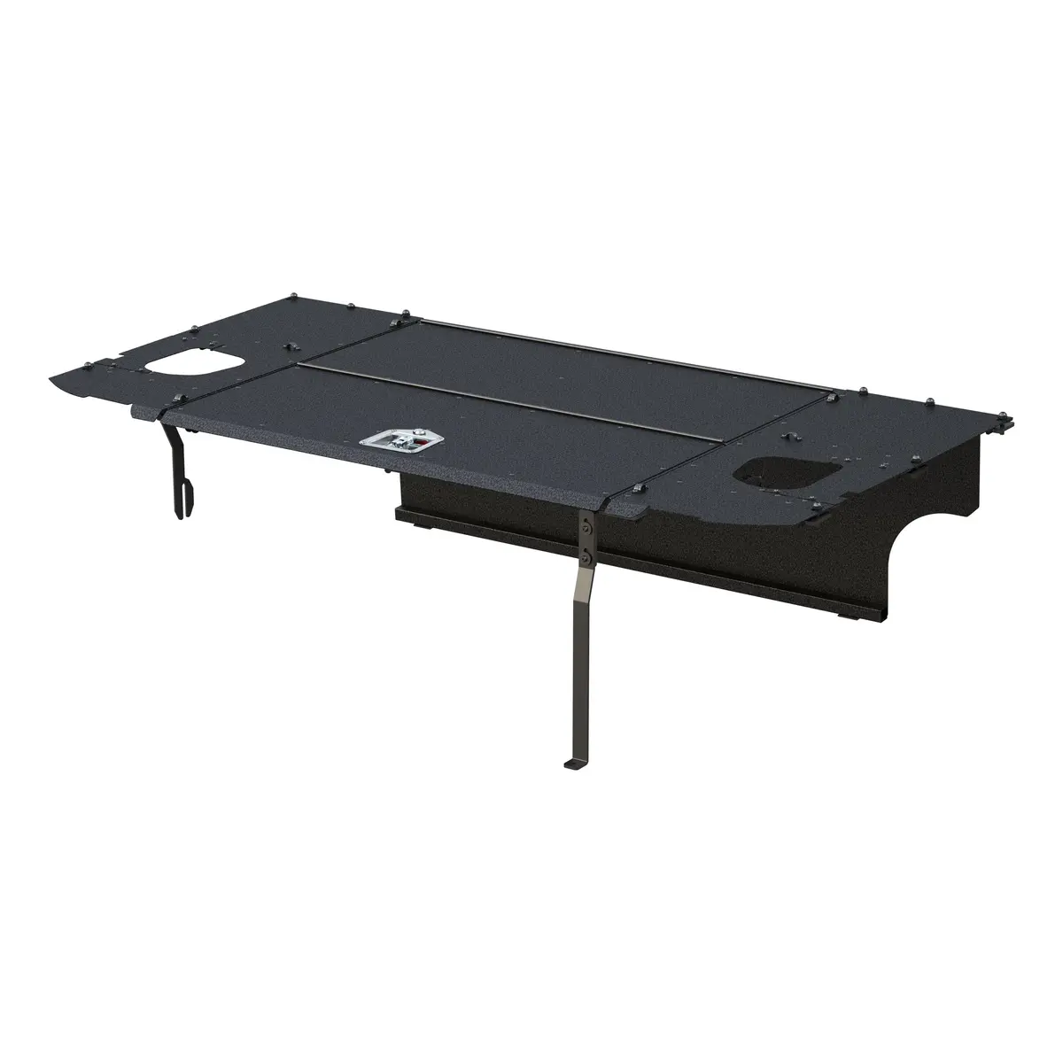 Aries 2070475 Black Aluminum Jeep Wrangler Jk Unlimited Cargo Cover Storage Box Lid 1