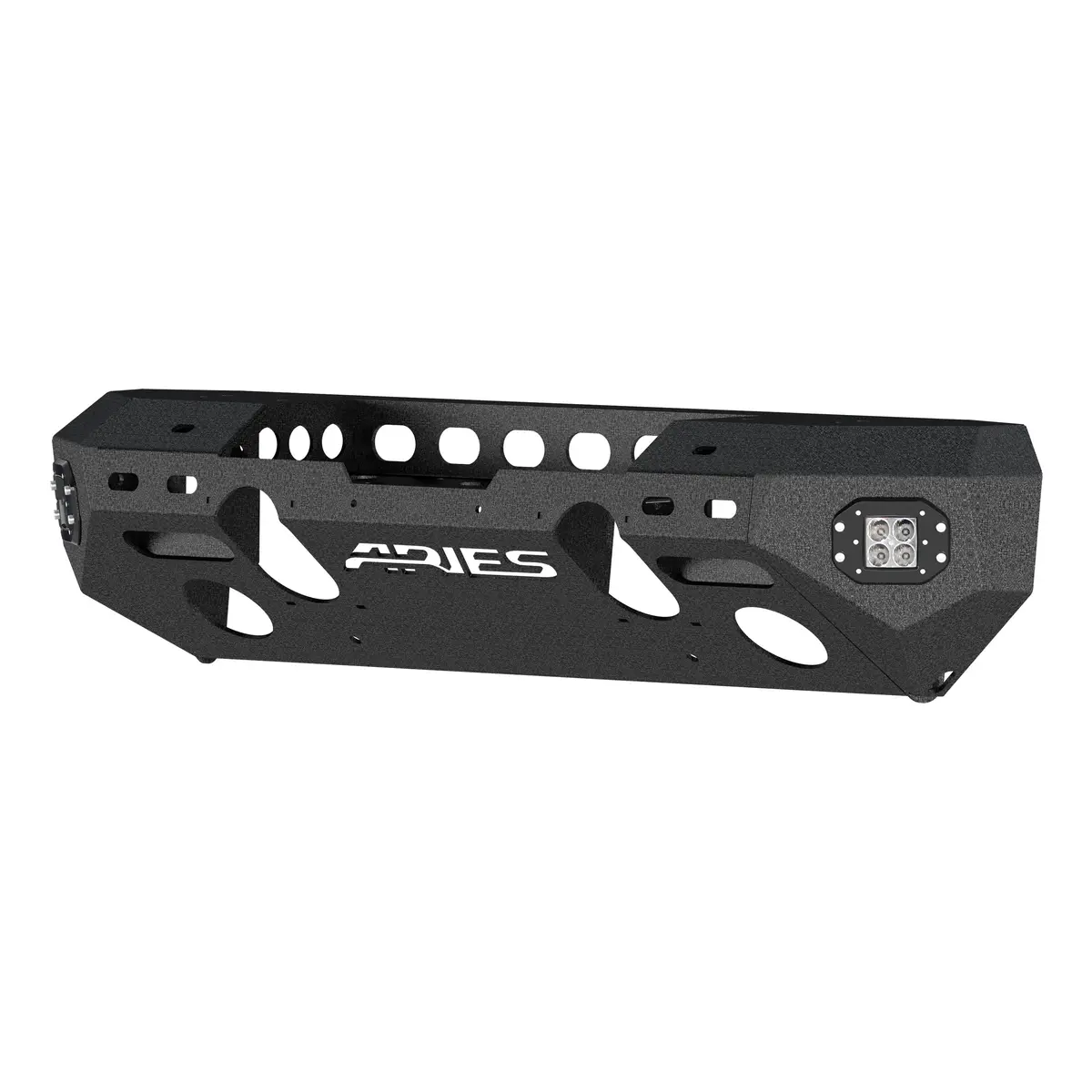 Aries 2082075 Trailchaser Black Aluminum Jeep Wrangler Jl Front Bumper With Led Lights And Winch Mount 1
