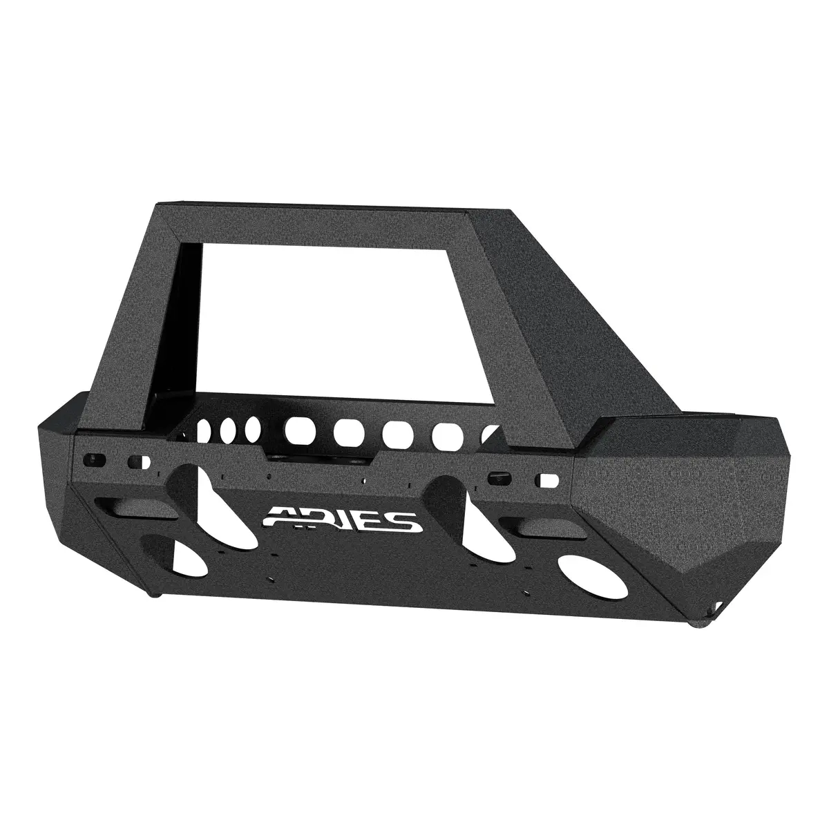 Aries 2082079 Trailchaser Black Steel Jeep Wrangler Jl Front Bumper With Brush Guard And Winch Mount 1