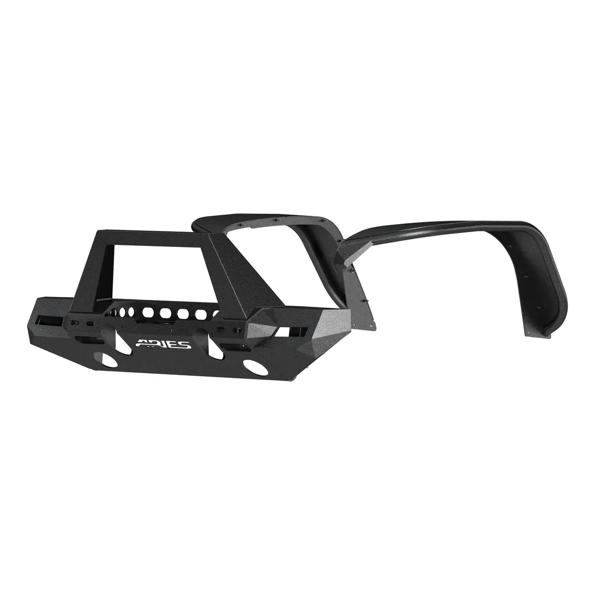 Aries 2082087 Trailchaser Black Steel Jeep Wrangler Jl Front Bumper And Fender Flares 1