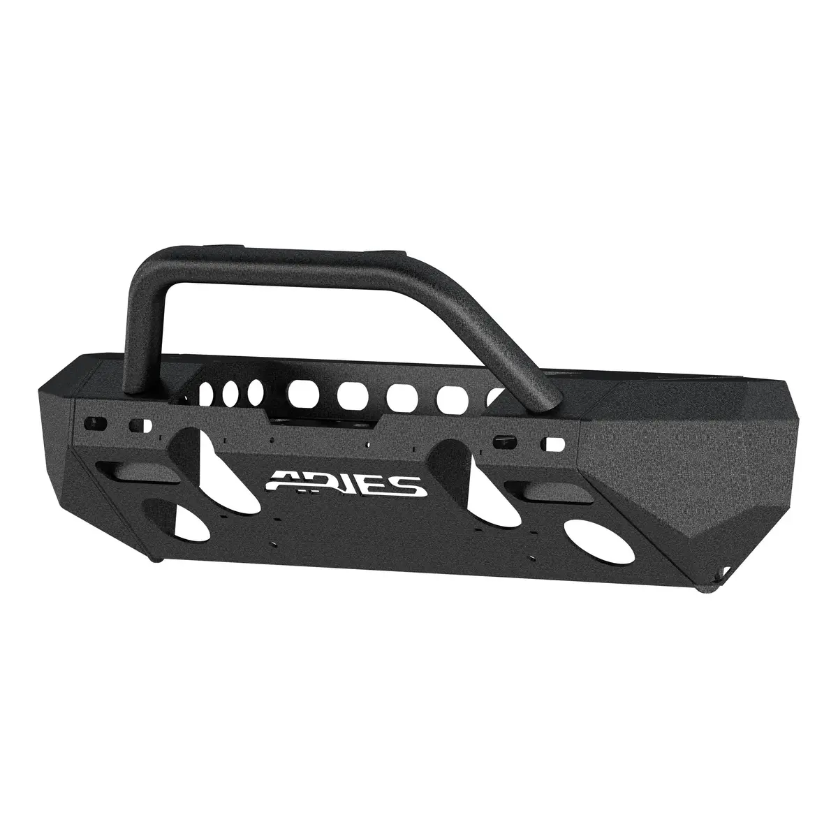 Aries 2082092 Trailchaser Black Aluminum Jeep Wrangler Jl Front Bumper With Brush Guard And Winch Mount 1