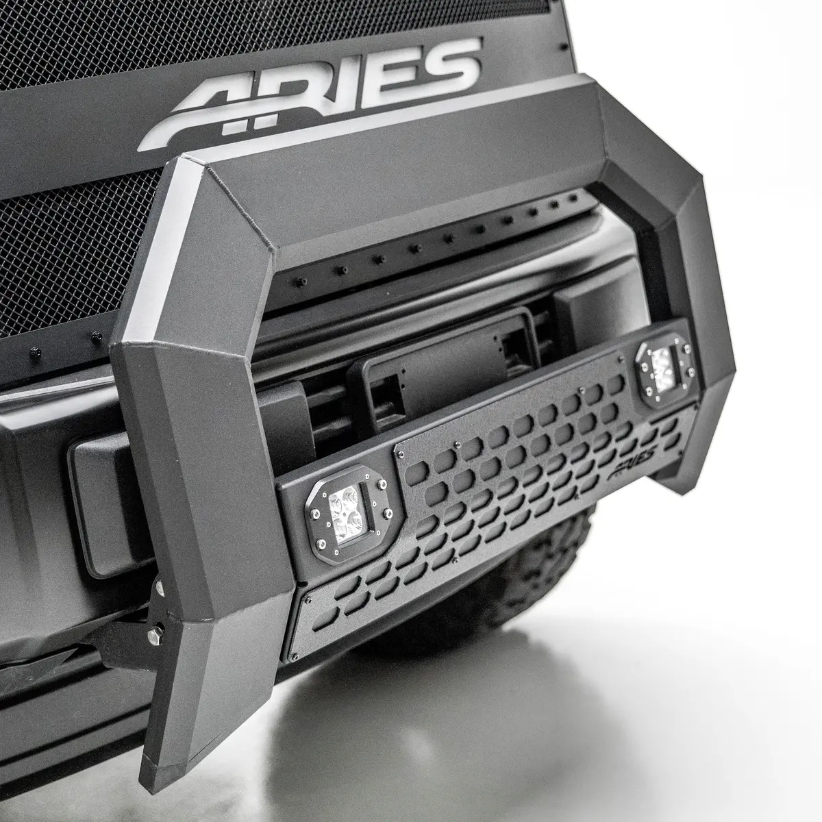 Aries 2163103 Advantedge Black Aluminum Truck Bull Bar With Lights For Select Ford F-250, F-350, F-450, F-550 Super Duty 1
