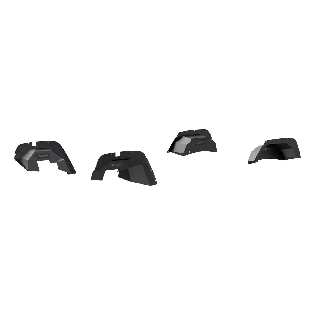 Aries 2500450 Black Aluminum Front And Rear Jeep Wrangler Jk Inner Fender Liner Wheel Well Guard Covers 1