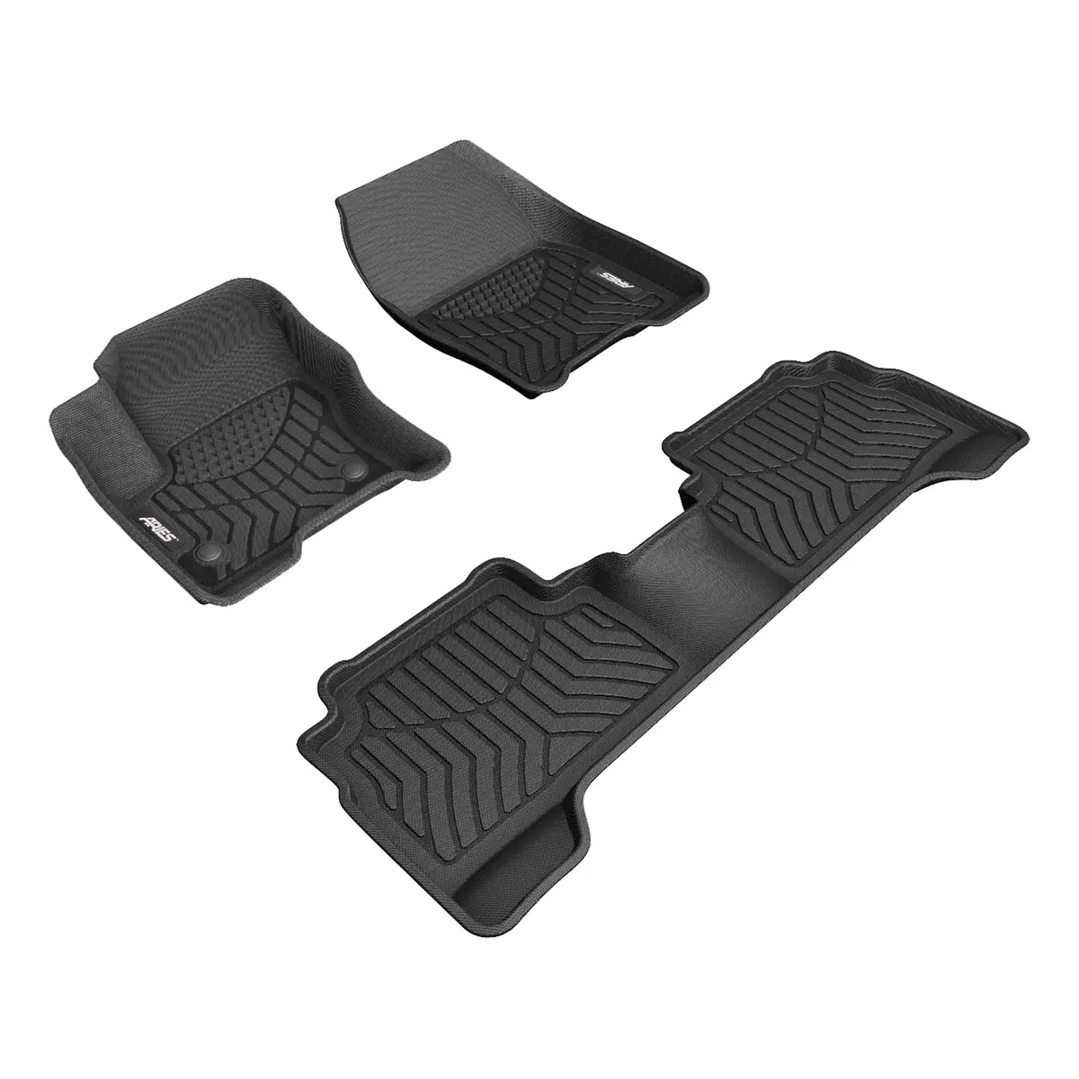 Aries 2802409 Styleguard Xd Black Custom Floor Liners, Select Ford Escape, 1St And 2Nd Row 1