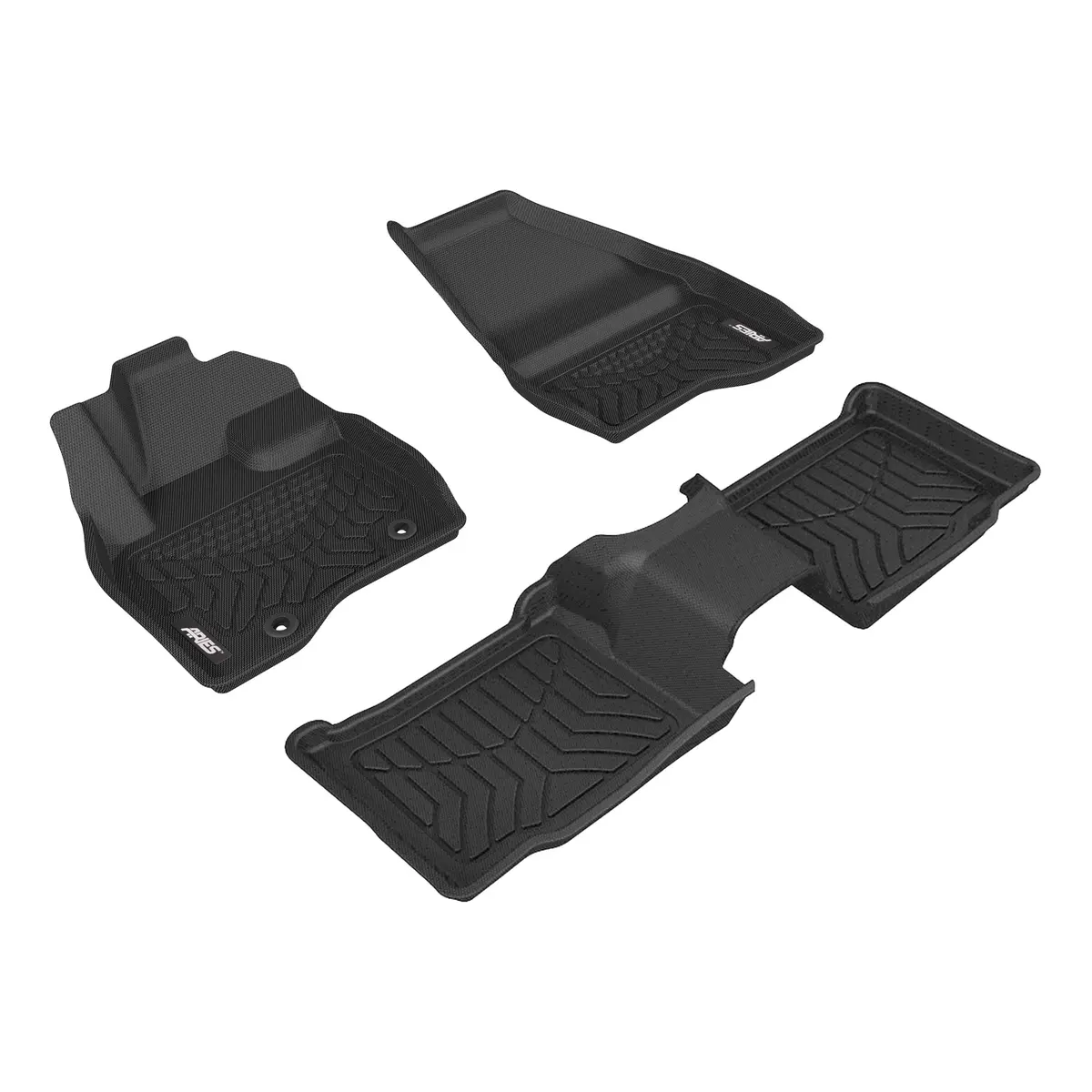 Aries 2802609 Styleguard Xd Black Custom Floor Liners, Select Ford Explorer, 1St And 2Nd Row 1