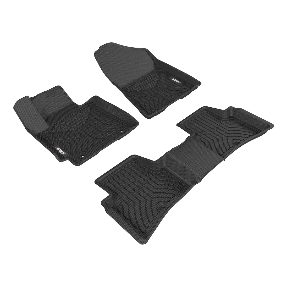 Aries 2803809 Styleguard Xd Black Custom Floor Liners, Select Hyundai Tucson, 1St And 2Nd Row 1