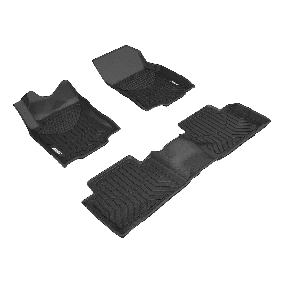 Aries 2804209 Styleguard Xd Black Custom Floor Liners, Select Nissan Rogue, 1St And 2Nd Row 1