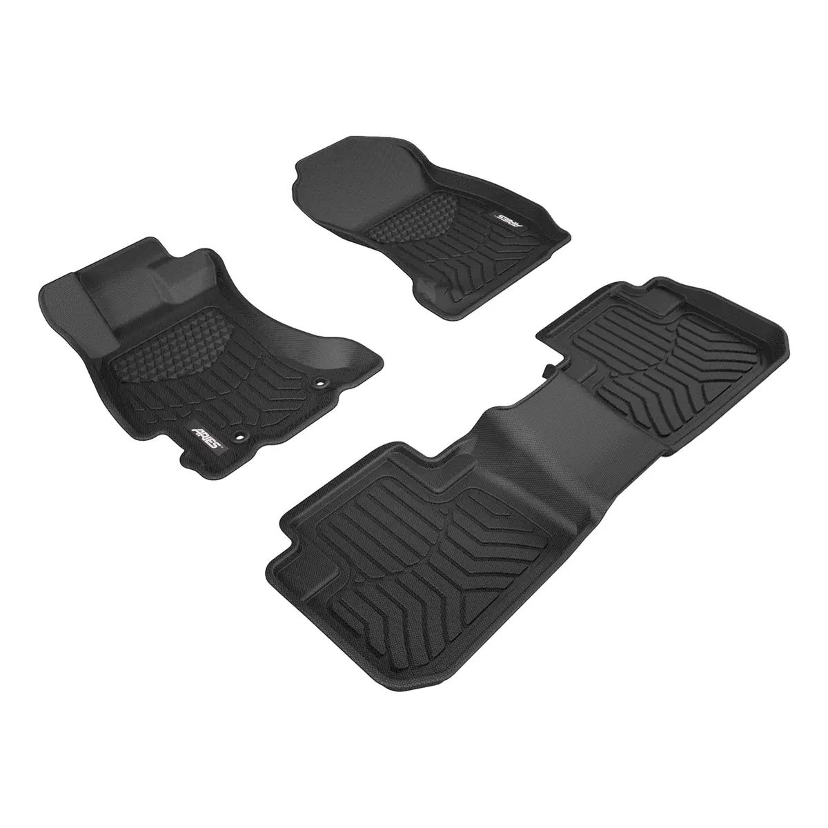 Aries 2805209 Styleguard Xd Black Custom Floor Liners, Select Subaru Forester, 1St And 2Nd Row 1