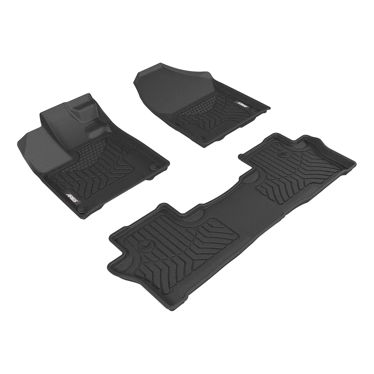 Aries 2808209 Styleguard Xd Black Custom Floor Liners, Select Honda Pilot, 1St And 2Nd Row 1
