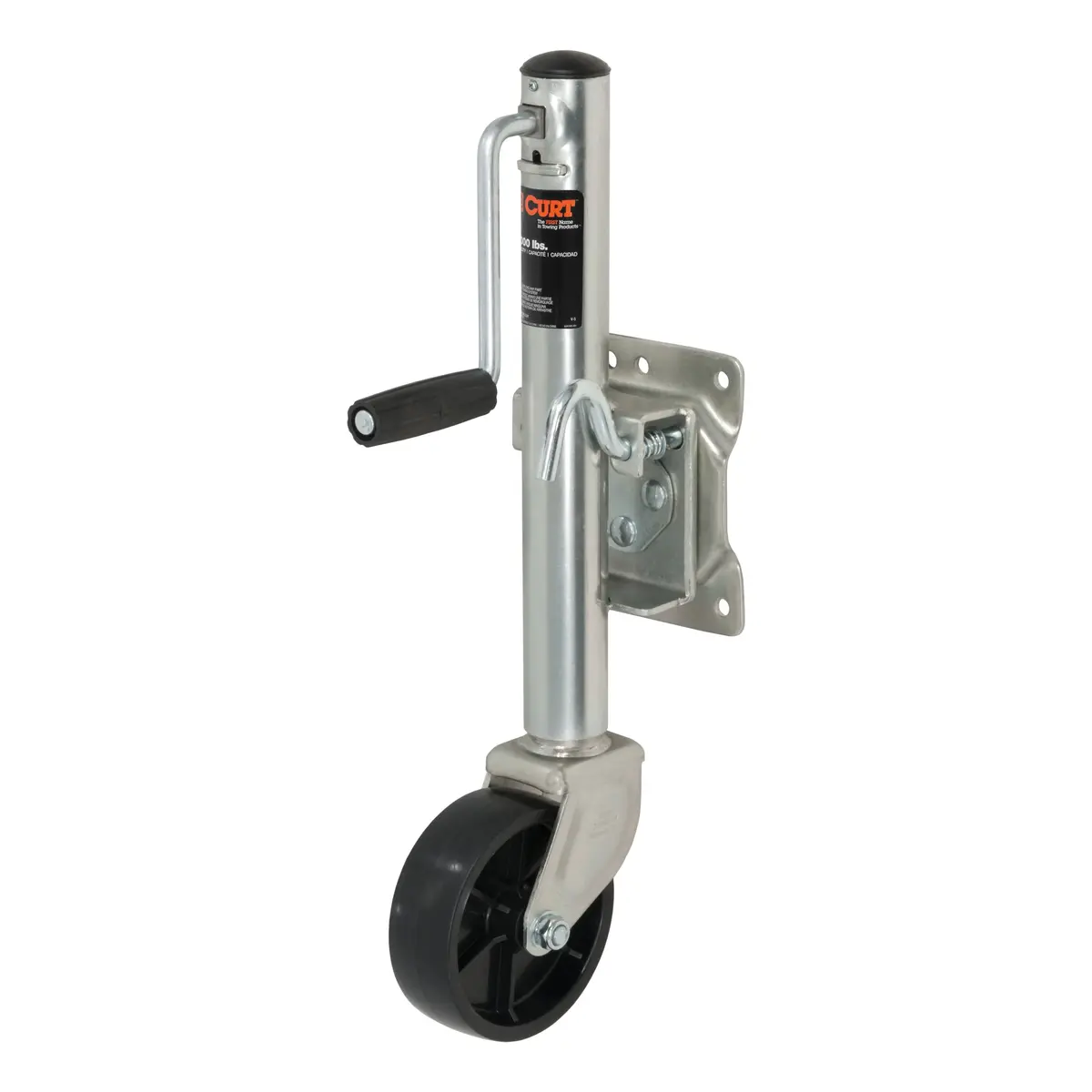 Curt 28113 Marine Boat Trailer Jack With 6-Inch Wheel, 1,200 Lbs., 11 Inches Vertical Travel 1