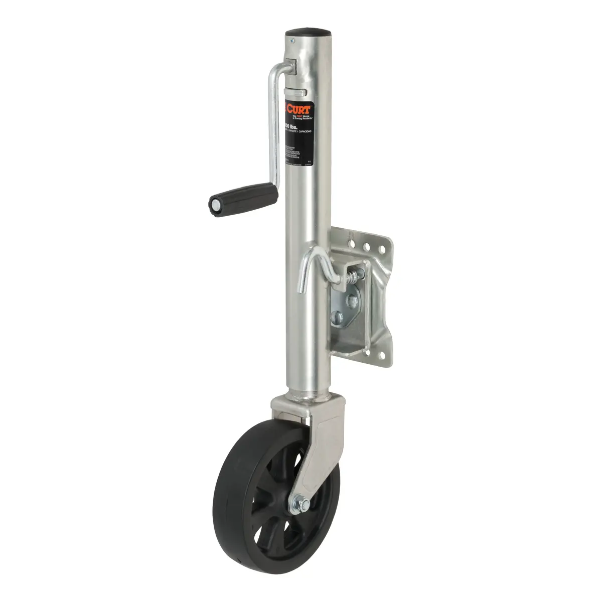 Curt 28115 Marine Boat Trailer Jack With 8-Inch Wheel, 1,500 Lbs., 11 Inches Vertical Travel 1