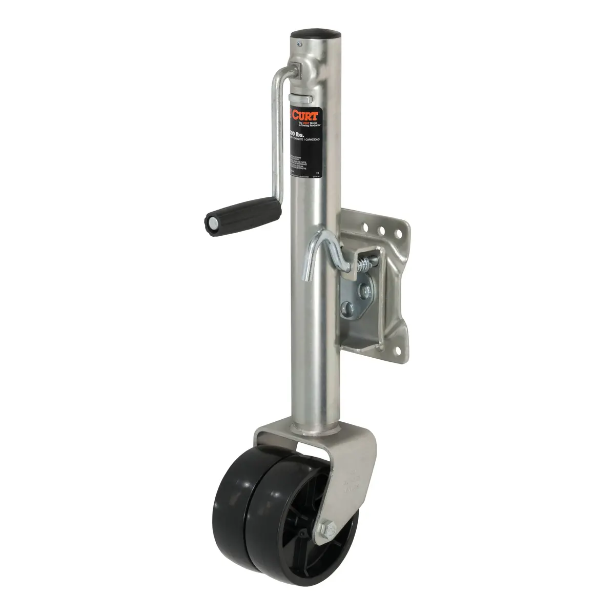 Curt 28155 Marine Boat Trailer Jack With 6-Inch Wheels, 1,500 Lbs., 10-3/8 Inches Vertical Travel 1