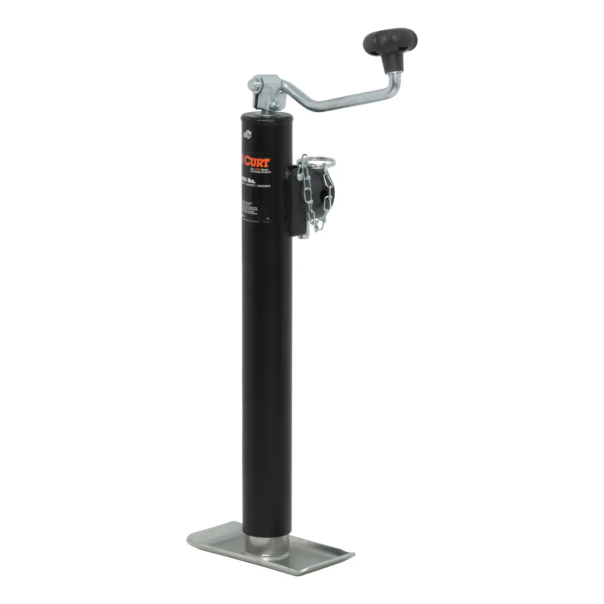 Curt 28322 Weld-On Pipe-Mount Swivel Trailer Jack, 2,000 Lbs., 15 Inches Vertical Travel 1