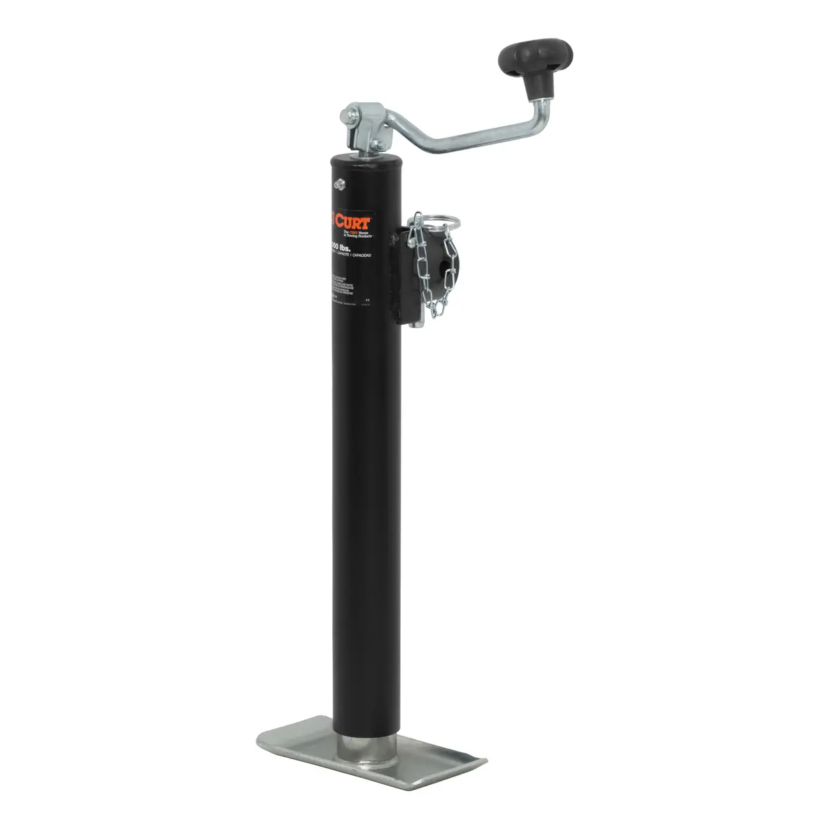 Curt 28323 Weld-On Pipe-Mount Swivel Trailer Jack, 2,000 Lbs., 15 Inches Vertical Travel 1