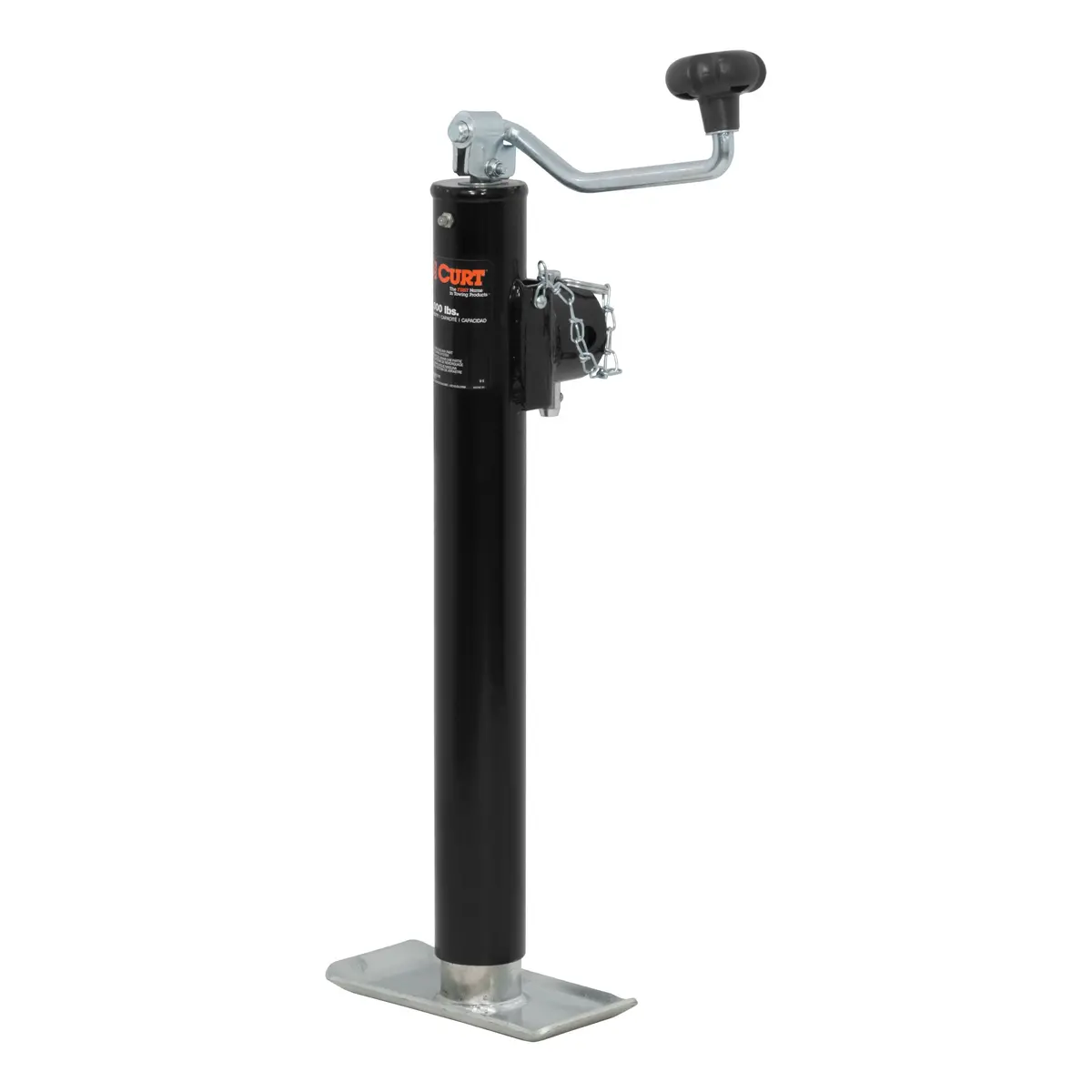 Curt 28356 Weld-On Pipe-Mount Swivel Trailer Jack, 5,000 Lbs., 15 Inches Vertical Travel 1