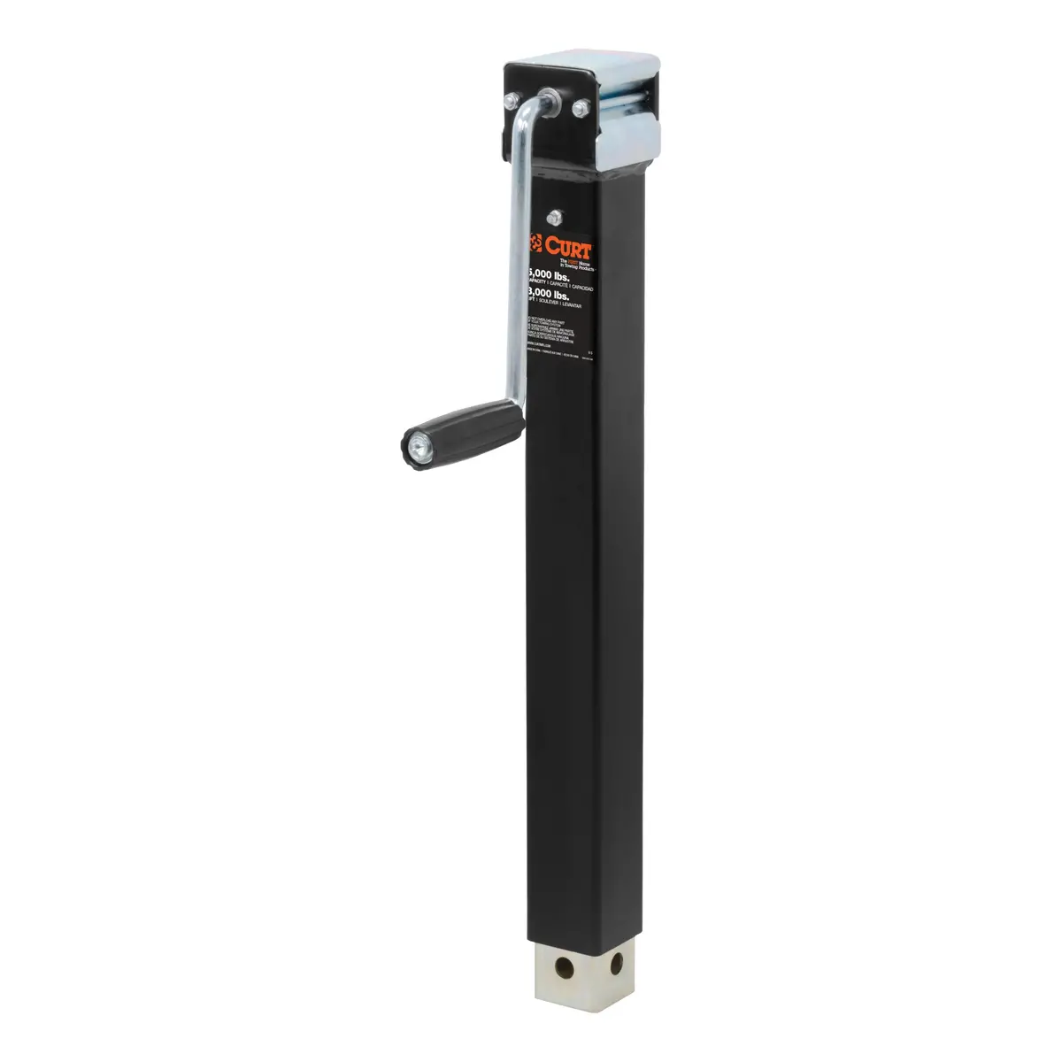 Curt 28359 Direct-Weld Heavy-Duty Trailer Jack, 5,000 Lbs., 15-1/4 Inches Vertical Travel 1