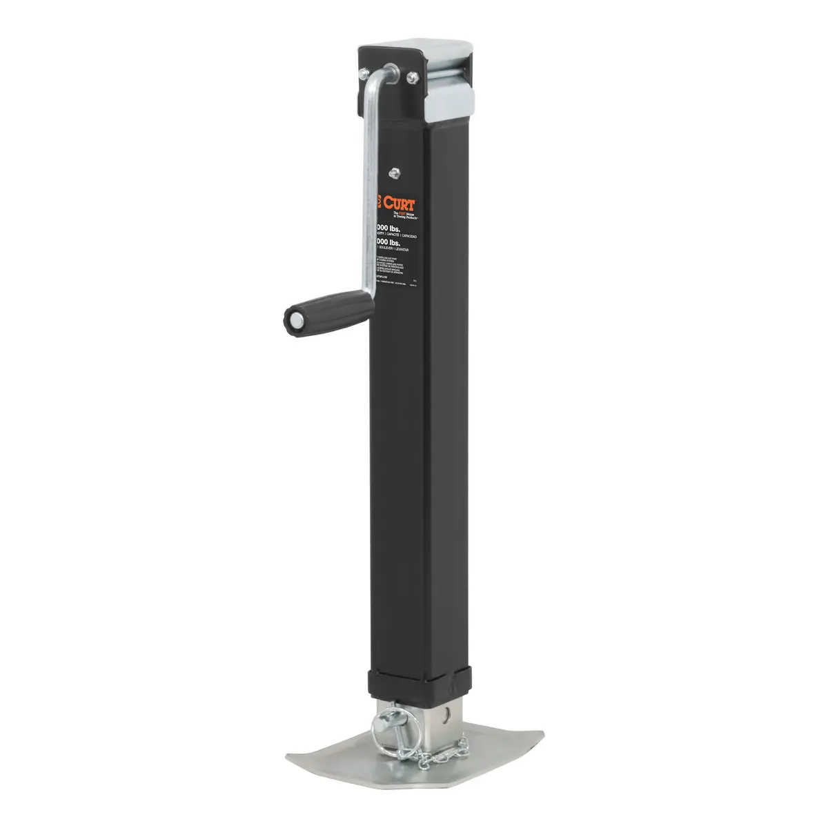 Curt 28575 Direct-Weld Heavy-Duty Trailer Jack, 8,000 Lbs., 15 Inches Vertical Travel 1