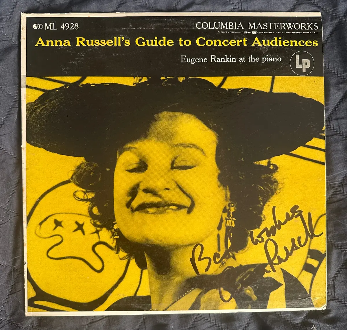 Anna Russel Autographed  Guide To Concert Audiences  Original Lp Vinyl - Used 1