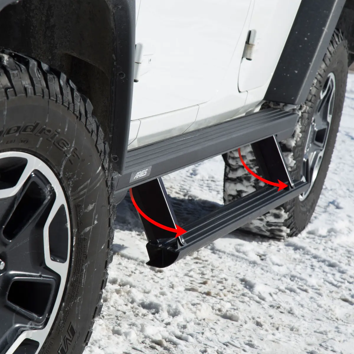 Aries 3047954 Actiontrac 79-Inch Powered Running Boards, Retractable Side Steps, Select Toyota 4Runner 1