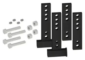 3369 Andersen Wd Bracket Set - Raised 3", 4", 5", 6" (2 Inside, 2 Outside W/Hardware) For Low Frames 1