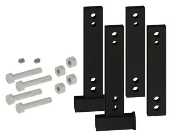3387 Andersen Wd Bracket Set 7" & 8" (2 Inside & 2 Outside Pieces And Mounting Hardware) 1