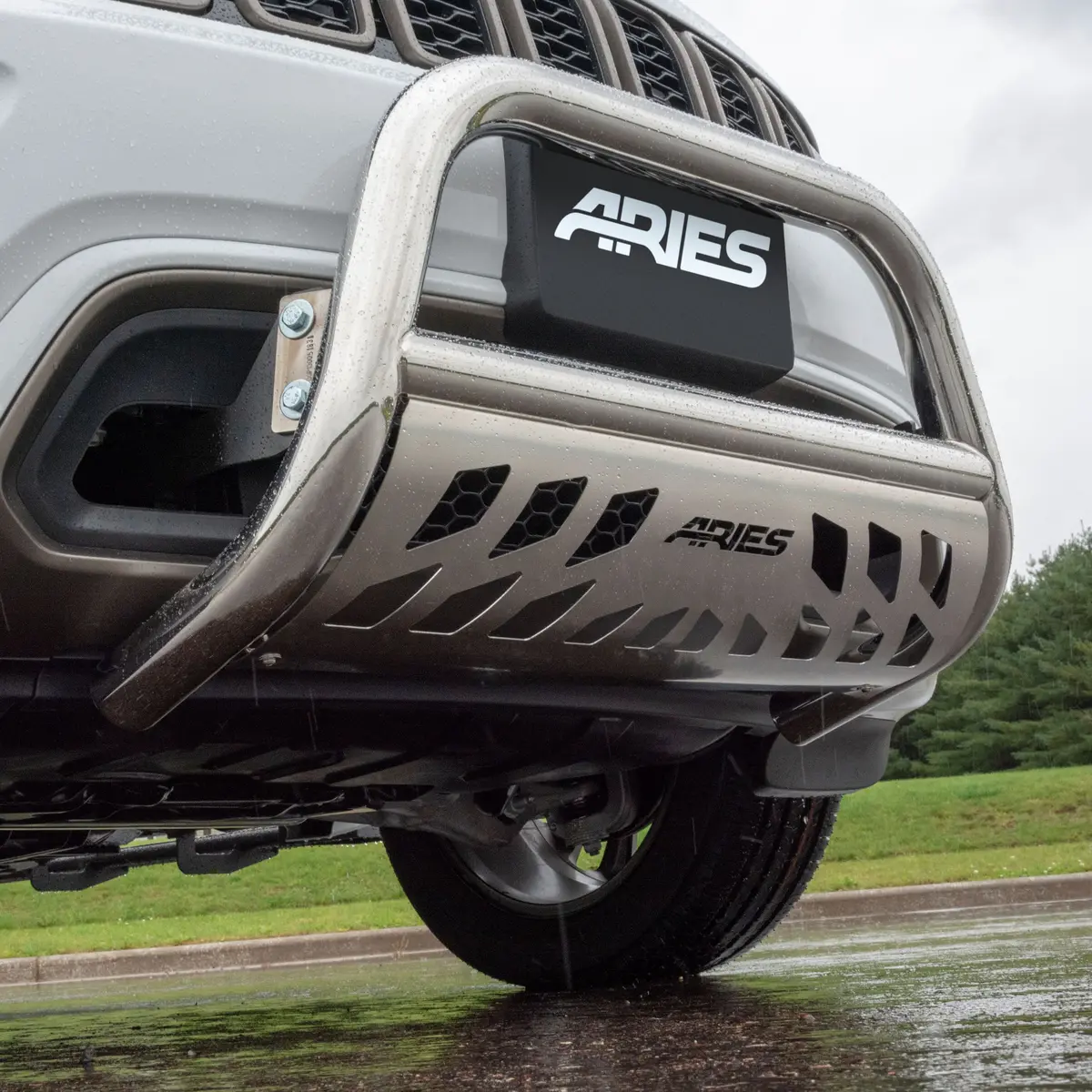 Aries 35-2010 3-Inch Polished Stainless Steel Bull Bar, Select Toyota Tacoma 1