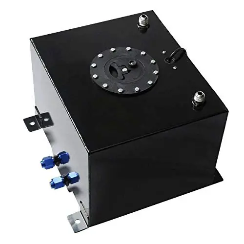Superfastracing 20 Gallon Fuel Cell Tank Aluminum Racing Drift + Level Sender 80L Black 1