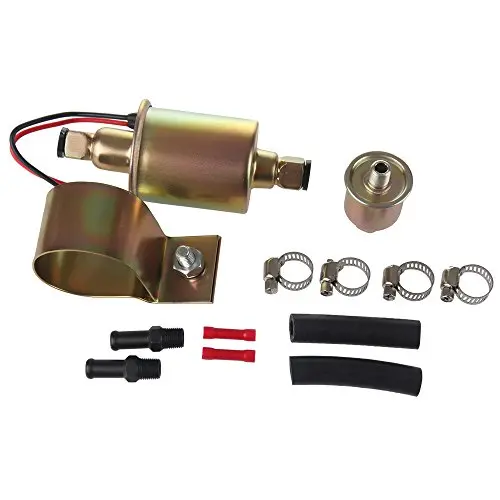 Larbi Ga8012s E8012s Fd0002 P60430 Ep12s High Pressure (5-9Psi）12V Heavy Duty Gas Diesel In-Line In-Tank Electric Fuel Pump With Installation Kit Metal Solid Petro Gasoline Or Diesel Engine 1