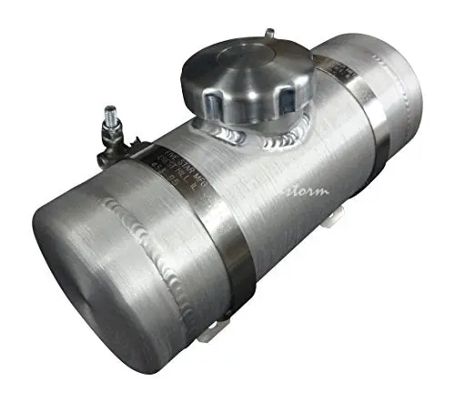 4X10 Center Fill Round Spun Aluminum Gas Tank - 1/2 Gallon - Go-Kart, Mini Bike, Barstool Racing, Riding Lawn Mower - Made In The Usa! 1