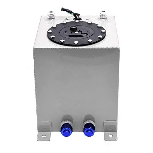 Superfastracing 2.5 Gallon 9.5L Aluminum Level Racing Sender Drift Fuel Cell Gas Tank Polished 1