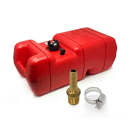 Five Oceans 6 Gallon Fuel Tank/Portable Kit With Universal Brass Fuel Hose Barb (1/4 Inches Npt Thread X 3/8 Inches Hose) Bc-3312-C6 1