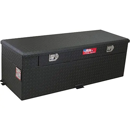 Rds Aluminum Auxiliary Fuel Tank/Toolbox Combo With Fuel Filler Shroud - 60-Gal. Capacity, Black Diamond Plate, Model# 72743P 1