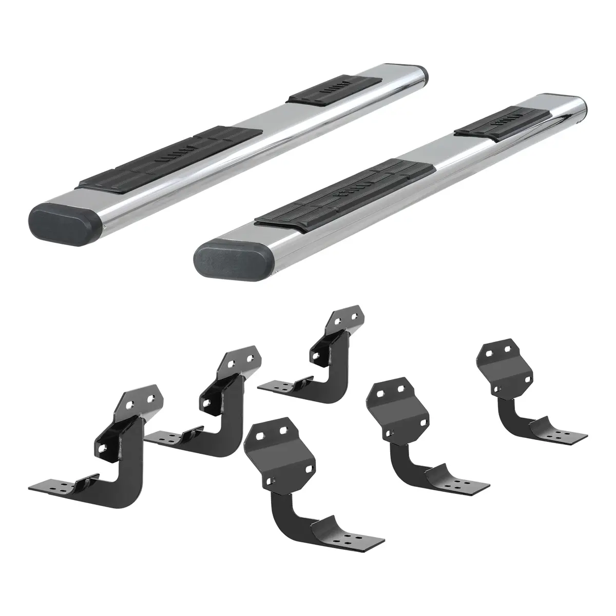 Aries 4444027 91-Inch Oval Polished Stainless Steel Nerf Bars, Select Ford F-150, F-250, F-350, F-450, F-550 Super Duty 1