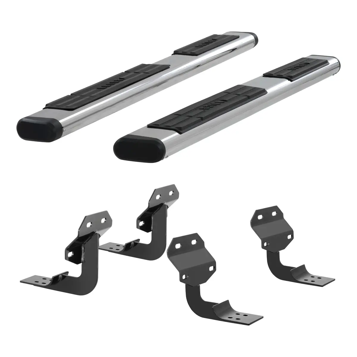 Aries 4444042 75-Inch Oval Polished Stainless Steel Nerf Bars, Select Ford F-150, F-250, F-350, F-450, F-550 Super Duty 1