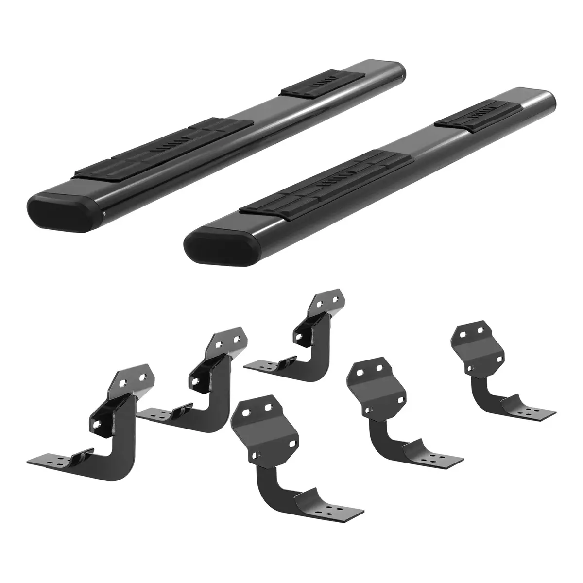Aries 4445027 91-Inch Oval Black Aluminum Nerf Bars, Select Ford F-150, F-250, F-350, F-450, F-550 Super Duty 1