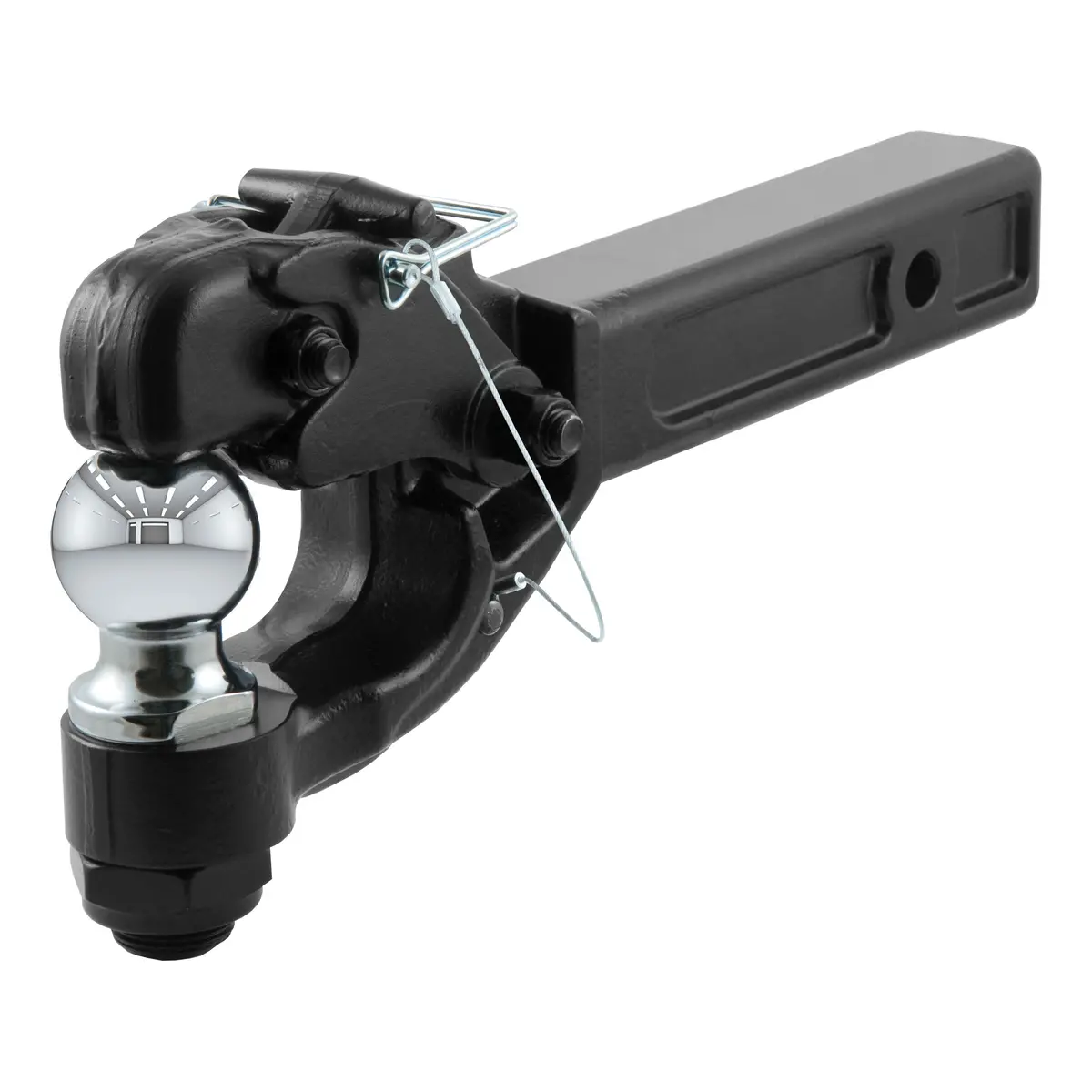 Curt 48007 Pintle Hitch With 2-Inch Trailer Ball, Fits 2-Inch Hitch Receiver, 16,000 Lbs., 15-1/4-Inch Length 1