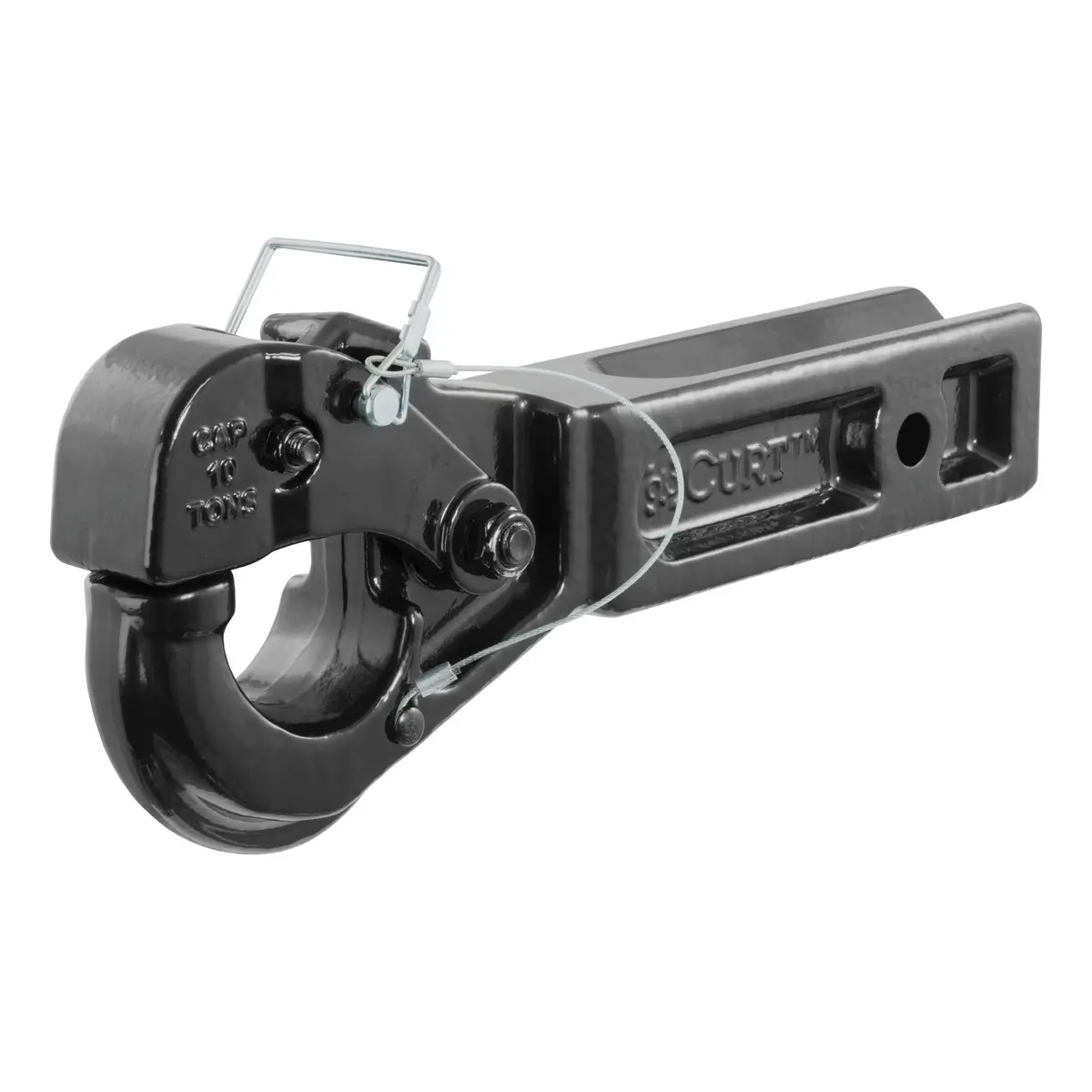 Curt 48010 Pintle Hook Hitch For 2-1/2-Inch Hitch Receiver, 20,000 Lbs., Fits 2-1/2-Inch Lunette Ring 1