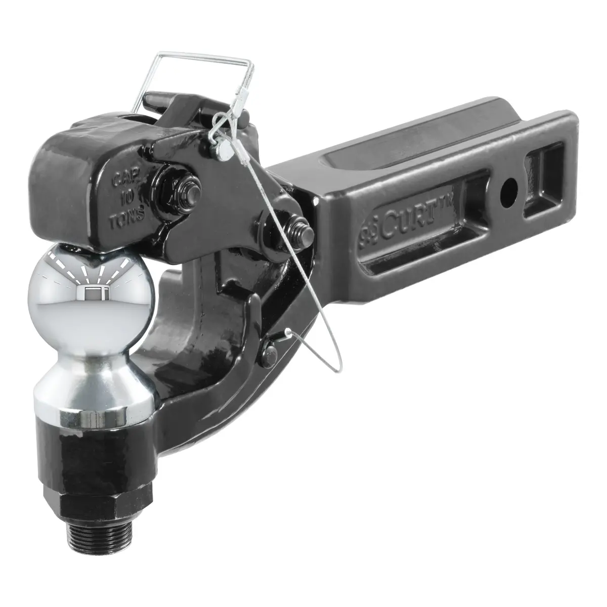 Curt 48012 Pintle Hitch With 2-5/16-Inch Trailer Ball, Fits 2-1/2-Inch Hitch Receiver, 20,000 Lbs., 15-Inch Length 1