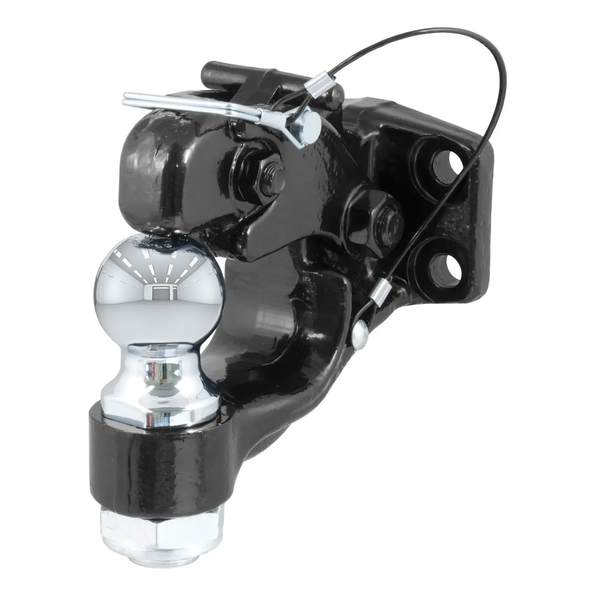 Curt 48190 Pintle Hitch With 2-Inch Trailer Ball, 16,000 Lbs. Pintle Capacity, 10,000 Lbs. Ball Capacity, Pintle Mount Required 1